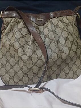 Gucci Brown Monogram Canvas Shoulder Bag